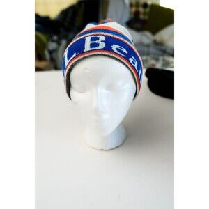 L.L. BEAN Adults Pom Knit Graphic Beanie Hat OSFA Mountain Classic 517957 ski